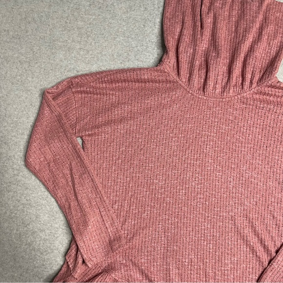 Anthropologie Maeve Top Womens XS Solid Red Cowl Neck Peplum - Picture 5 of 12